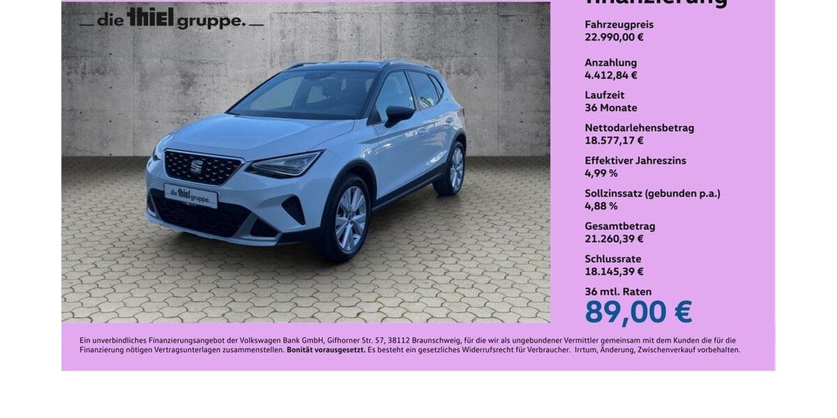 Seat Arona 18.280 km 21.590 &euro; Paderborn 33104