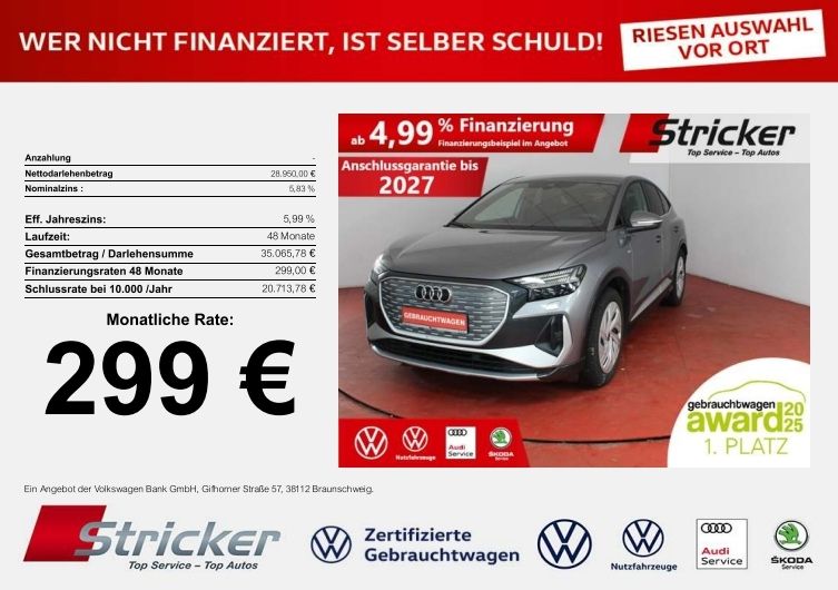 Audi Q4 e-tron 49.818 km 27.949 &euro; Horn-Bad Meinberg 32805