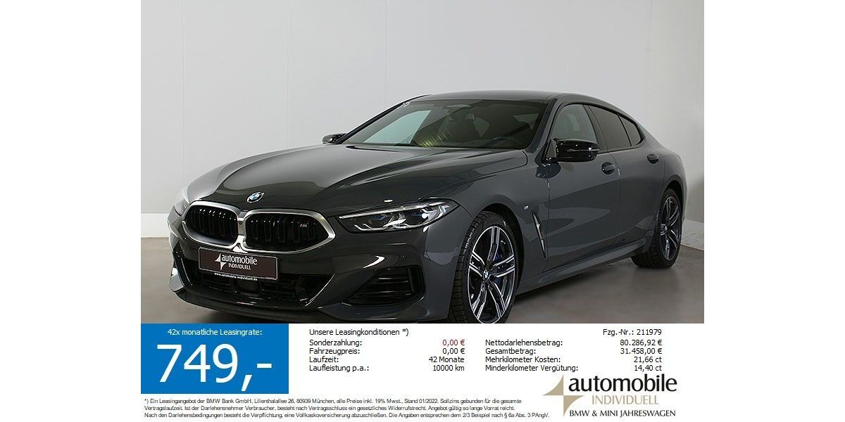 BMW M850 11.500 km 79.930 &euro; Paderborn 33100