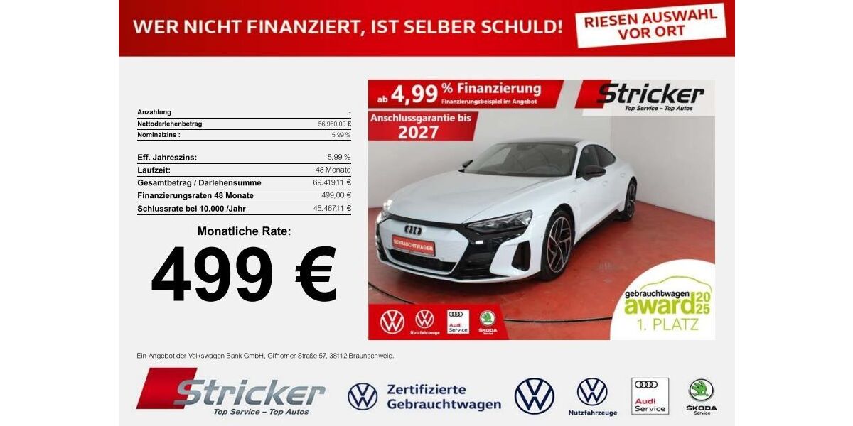 Audi RS e-tron GT 44.340 km 56.949 &euro; Detmold 32760