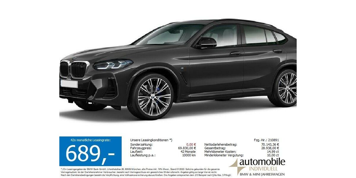 BMW X4 M40 12.500 km 69.330 &euro; Paderborn 33100