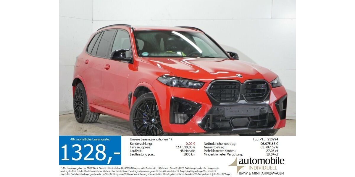 BMW X5 M 13.300 km 109.500 &euro; Paderborn 33100