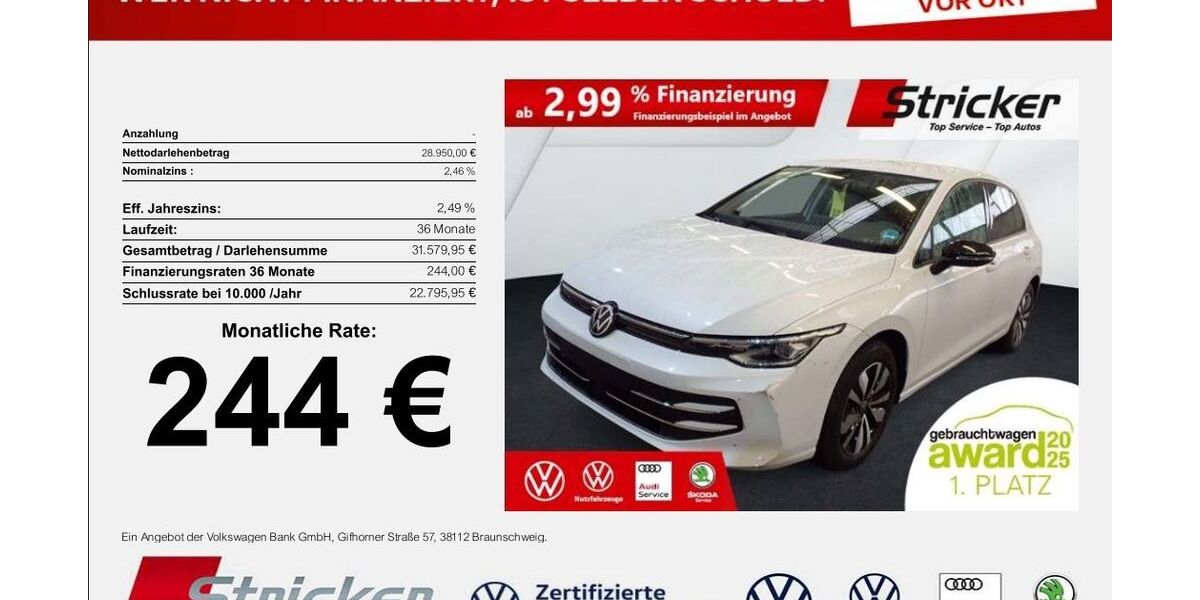 VW Golf 5.556 km 28.789 &euro; Horn-Bad Meinberg 32805