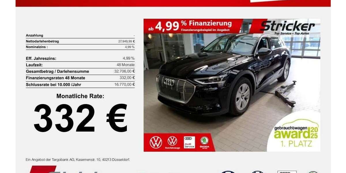 Audi e-tron 59.796 km 27.949 &euro; Detmold 32760