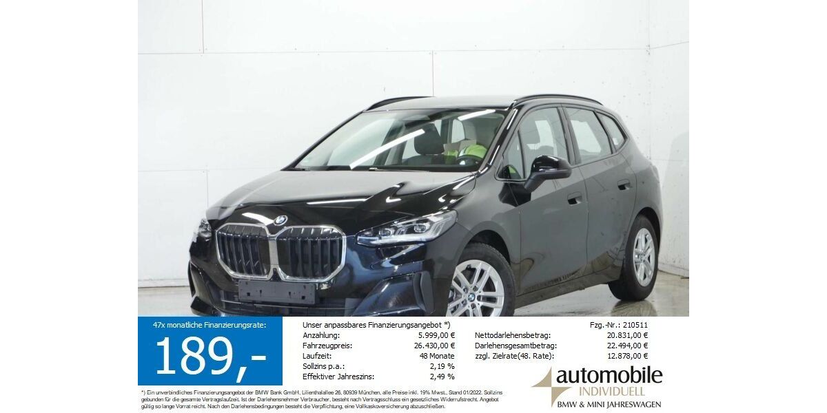 BMW 216 Active Tourer 8.600 km 25.840 &euro; Paderborn 33100