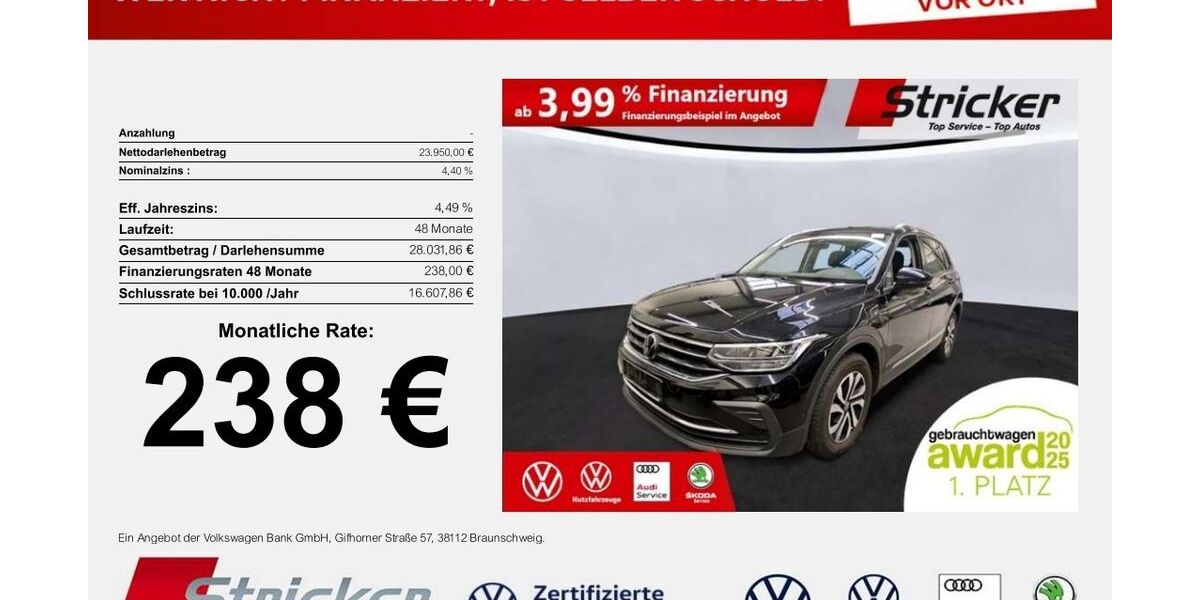 VW Tiguan 64.464 km 23.924 &euro; Horn-Bad Meinberg 32805