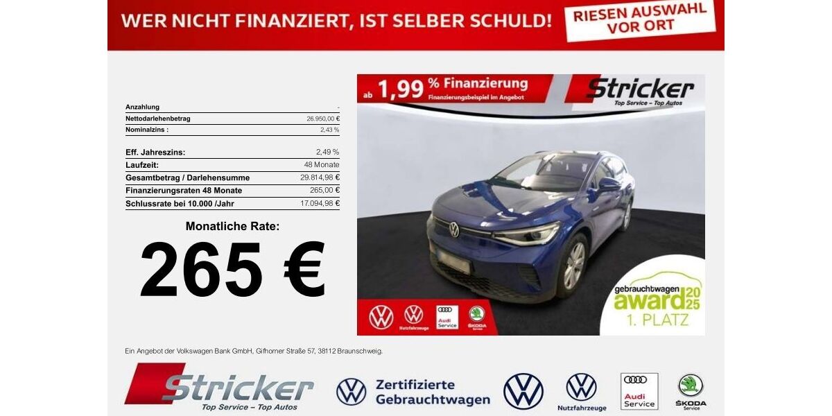 VW ID.4 46.484 km 26.924 &euro; Detmold 32760