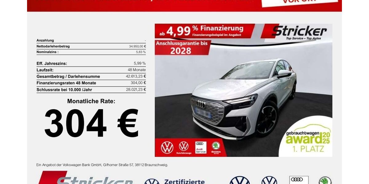 Audi Q4 e-tron 22.795 km 34.949 &euro; Horn-Bad Meinberg 32805